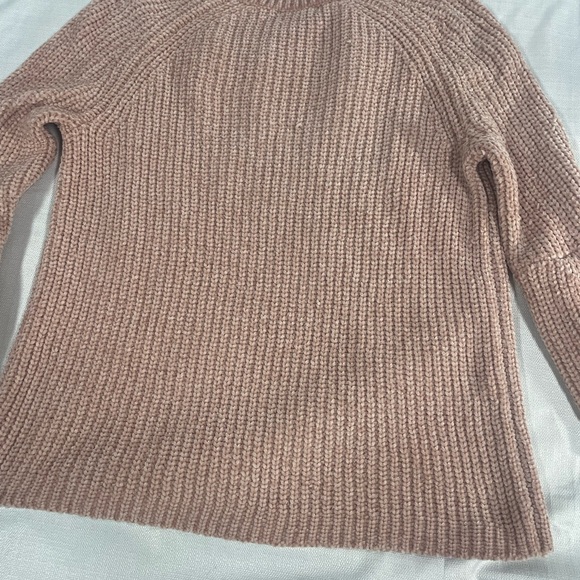 Knitted Sweater - Bell Sleeves - Light Pink - Picture 4 of 5